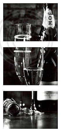 Bubbles #2  -  BW silver gelatin triptych