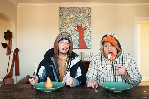 Wk 11a:  The Apple & The Pear (self portrait w/ Joncarl)