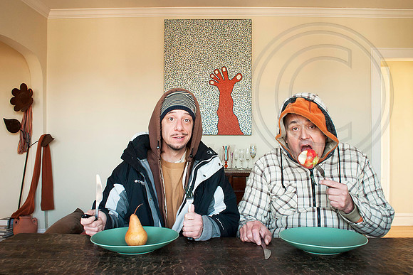 The Pear & the Apple  (self portrait w/ Joncarl)